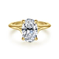 Alden - 14K Yellow Gold Split Shank Oval Diamond Engagement Ring