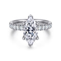 Winslow - 14K White Gold Marquise Shape Diamond Engagement Ring