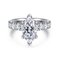 Winslow - 14K White Gold Marquise Shape Diamond Engagement Ring