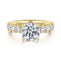 14K Yellow Gold Diamond Engagement Ring