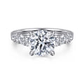 April - 14K White Gold Round Diamond Engagement Ring