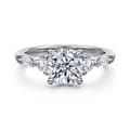 Cian - 14K White Gold Round Five Stone Diamond Engagement Ring