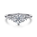 Allure - 14K White Gold Round Diamond Engagement Ring