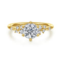 Allure - 14K Yellow Gold Round Diamond Engagement Ring