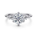 Allure - 14K White Gold Round Diamond Engagement Ring