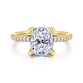 Lorenzo - 14K Yellow Gold Elongated Cushion Diamond Engagement Ring
