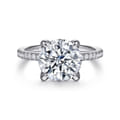 Lorenzo - 14K White Gold Round Diamond Engagement Ring