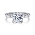 Lorenzo - 14K White Gold Round Diamond Engagement Ring