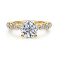 Kim - 14K Yellow Gold Round Diamond Engagement Ring