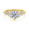Reena - 14K Yellow Gold Round Diamond Engagement Ring