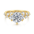 Reena - 14K Yellow Gold Round Diamond Engagement Ring