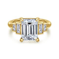 Andre - 14K Yellow Gold Emerald Cut Diamond Engagement Ring
