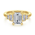 Andre - 14K Yellow Gold Emerald Cut Diamond Engagement Ring