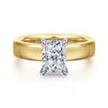 Argentina - 14K White-Yellow Gold Radiant Cut Diamond Engagement Ring