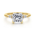 Arletta - 14K Yellow Gold Princess Cut Diamond Engagement Ring