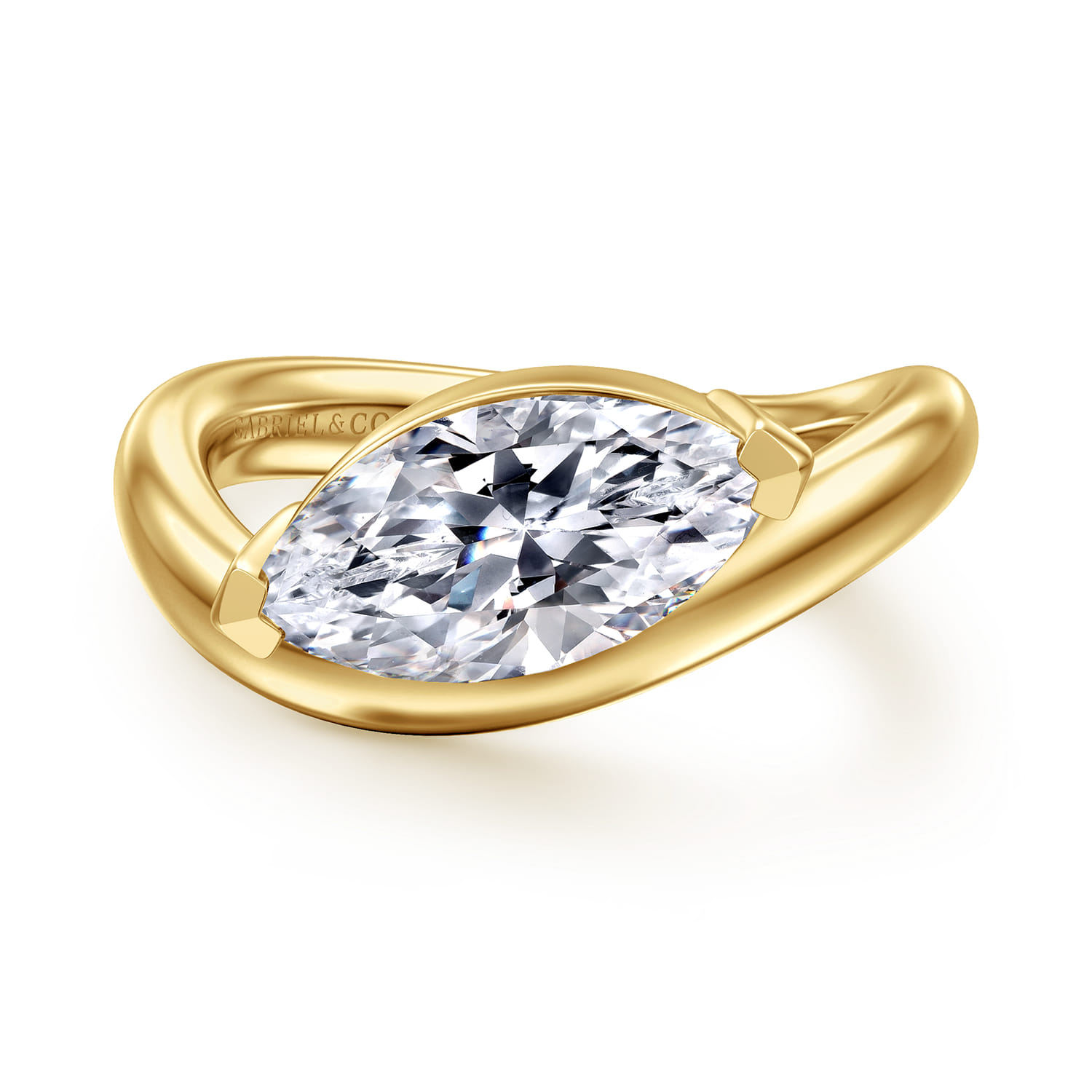 Bypass Diamond Engagement Ring
