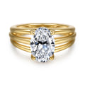 Bexley - 14K Yellow Gold Split Shank Oval Diamond Engagement Ring