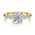 Bonita - 14K Yellow Gold Round Five Stone Diamond Engagement Ring