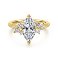 Cicely - 14K Yellow Gold Marquise Shape Diamond Engagement Ring