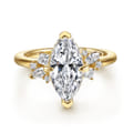 Cicely - 14K Yellow Gold Marquise Shape Diamond Engagement Ring