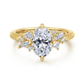 Cicely - 14K Yellow Gold Oval Diamond Engagement Ring