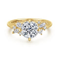 Cicely - 14K Yellow Gold Round Diamond Engagement Ring