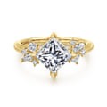 Cicely - 14K Yellow Gold Princess Cut Diamond Engagement Ring