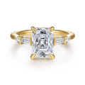 Cody - 14K Yellow Gold Radiant Cut Five Stone Diamond Engagement Ring