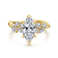 Collette - 14K Yellow Gold Marquise Shape Diamond Engagement Ring