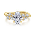 Collette - 14K Yellow Gold Oval Diamond Engagement Ring