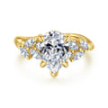 Collette - 14K Yellow Gold Pear Shape Diamond Engagement Ring