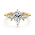 Colton - 14K Yellow Gold Compass Prong Pear Shape Diamond Engagement Ring
