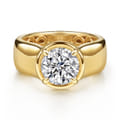 Connor - 14K Yellow Gold Round Diamond Engagement Ring