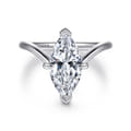 Cosmic - 14K White Gold Marquise Shape Diamond Engagement Ring
