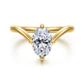Cosmic - 14K Yellow Gold Oval Shape Diamond Engagement Ring