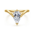 Cosmic - 14K Yellow Gold Pear Shape Diamond Engagement Ring