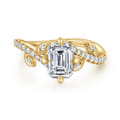 Darcie - 14K Yellow Gold Emerald Cut Diamond Engagement Ring