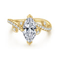 Darcie - 14K Yellow Gold Marquise Shape Diamond Engagement Ring