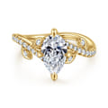 Darcie - 14K Yellow Gold Pear Shape Diamond Engagement Ring
