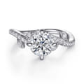 Darcie - 14K White Gold Round Diamond Engagement Ring
