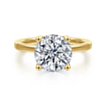 Abley - 14K Yellow Gold Round Solitaire Diamond Engagement Ring