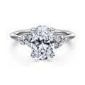 Meera - 14K White Gold Diamond Engagement Ring