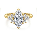 Bleine - 14K Yellow Gold Marquise Shape Diamond Engagement Ring
