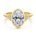 Iryna - 14K Yellow Gold Oval Diamond Engagement Ring