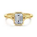 Kaya - 14K Yellow Gold Emerald Cut Solitaire Diamond Engagement Ring