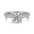 Aline - 14K White Gold Round Diamond Engagement Ring