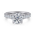 Aline - 14K White Gold Round Diamond Engagement Ring