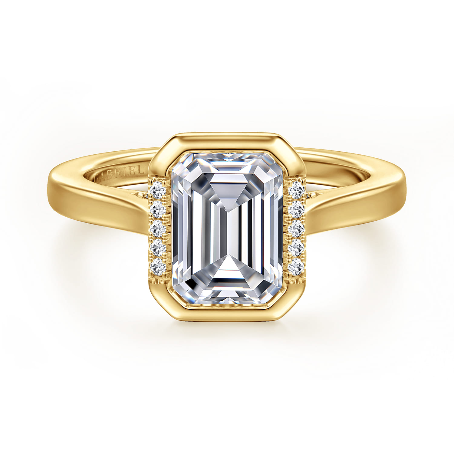 Bezel Set Diamond Engagement Ring