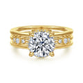 Everlasting - 14K Yellow Gold Round Diamond Engagement Ring