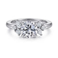 Caye - 14K White Gold Round Diamond Engagement Ring
